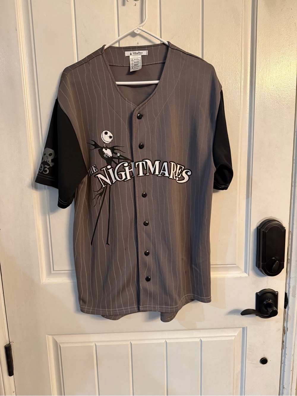 Disney Parks Jack  Skelington Nightmare Before Christmas Baseball Shirt